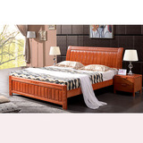 实木床1.8米儿童床包邮木床特价床双人床橡木床1.5米单人床1大床