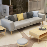 美式乡村三人皮艺沙发宜家现代简约小户型组合沙发别墅客厅设计师