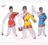 少儿少数民族演出服儿童演出服装藏族蒙古族舞蹈男童表演服饰水袖