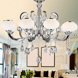 现代简约水晶客厅吊灯 大气铁艺吊灯 创意个性卧室餐厅吊灯饰灯具