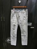 玛黑出品 香港代购5CM 16春夏男款做旧磨毛破洞牛仔裤J6507S6