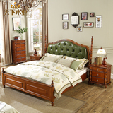 美式乡村双人床全实木床 卧室1.8米简约现代婚床新古典欧式公主床