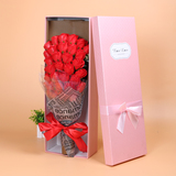 33朵玫瑰香皂花束情人节高档礼盒送男女友送老婆生日礼物创意礼品