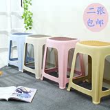 塑料凳子竹编凳子时尚创意板凳子餐凳特价换鞋凳高凳成人加厚简约