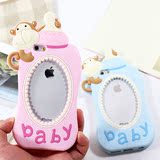 韩国BABY猴子奶瓶奶嘴苹果6s手机壳硅胶iPhone6plus保护套防摔潮