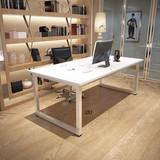 包邮简易电脑桌台式桌家用写字台书桌简约现代钢木办公桌子双人桌