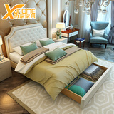 家具布艺床 现代简约小户型大储物酒店公寓床圆床美式床双人床