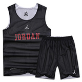 乔丹双面篮球服定制男比赛训练队服勇士背心骑士马刺球衣套装印号