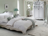 美式法式复古做旧实木双人床欧式新古典新婚床15.1.8米公主床