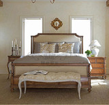 美式欧式新古典仿古做旧简美特色实木布艺软包双人床主卧床大床