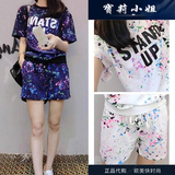 韩国代购夏装小香风运动短裤时尚休闲套装女18-24两件套25-35周岁