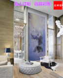微晶石瓷砖3D彩雕电视沙发背景墙 欧式油画接受订制尺寸图案留言
