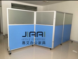 重庆办公室高隔断屏风 可移动 活动隔断 板式布艺玻璃墙折叠屏风