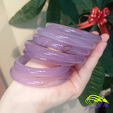巴西天然紫玉髓玛瑙8~ 10粗细圆条朱砂手镯 气质紫罗兰 水润荧光