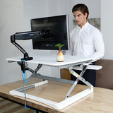 苹果笔记本台式电脑桌办公桌可升降移动站立工作台乐歌折叠增高架