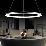 现代简约led亚克力吊灯创意个性艺术客厅卧室书房餐厅圆环形吊灯