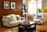 精品欧式美式客厅卧室实木布艺椅单人双人三人韩式小户型创意沙发