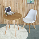 小户型餐桌实木圆形餐桌椅组合北欧日式宜家简约现代实木圆桌子