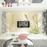 3d立体电视背景墙壁纸简约现代无纺布墙纸客厅卧室大型壁画玉兰花