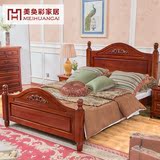 美式床实木床大床双人床1.8米1.5米床卧室主卧美式乡村床经济型