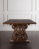 美式乡村做旧长方形餐桌现代简约美式法式餐桌椅实木烤漆饭桌餐台