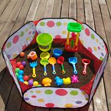 包邮沙滩玩具布制决明子玩具沙池套装儿童沙漏玩具宝宝海洋球池