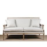 法式实木做旧复古沙发椅 单/双/三人沙发 小户型客厅沙发椅布艺椅