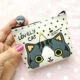 有猫 可爱猫咪果冻零钱包日韩卡通喵星人迷你化妆包收纳袋小包包