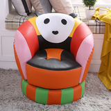 熊猫转椅儿童沙发椅卡通卧室两用可旋转座椅单人玩具实木凳子可爱