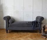现货特价美式欧式布艺贵妃椅 别墅客厅双人沙发 床尾凳 换鞋凳