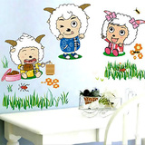 喜洋洋卡通墙贴纸 可移除卧室温馨儿童房幼儿园布置家居墙壁贴画
