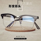 防辐射蓝光眼镜电脑手机护目镜男近视眼镜框女复古眼睛半框平光镜