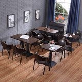 复古主题餐厅桌椅卡座咖啡厅桌椅休闲吧茶餐厅甜品店桌椅快餐桌椅