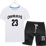骑士队詹姆斯23号T恤NBA欧文2号篮球衣服夏天学生装运动短袖套装