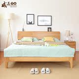 特价纯实木双人床1.5米进口红橡木1.8米日式实木床卧室北欧家具
