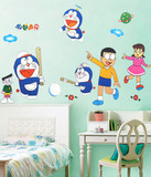 可移除机器猫墙贴宝宝卧室儿童房墙上贴画卡通动漫幼儿园墙壁贴纸