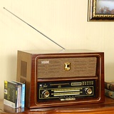 唐典CR063电子管收音机 老式猫眼 仿古木质 多波段调频 蓝牙音响