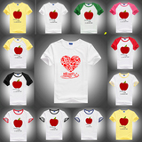 小苹果t恤 感恩的心儿童幼儿园t恤定制 纯棉 六一儿童演出文化衫