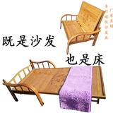 竹床折叠床单人床双人床竹子沙发床午休床1.2简易床躺椅实木1.5米