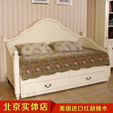 美式沙发床欧式简约多功能实木床田园地中海时尚卧室沙发床公主床