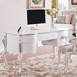 欧式实木书桌 法式雕花办公桌 新古典奢华别墅家具 美式书桌现货