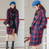 秋冬季韩版女装学院风毛呢外套呢子大衣中长款长过膝学生风衣冬天