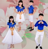 六一中小学生大合唱服装儿童演出表演服装古筝二胡朗诵服服舞台装