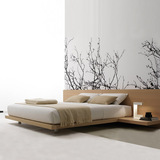 卧室榻榻米1.2 1.5 1.8米韩式日式板式床婚床单双人实木床可定制