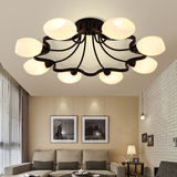 LED吸顶灯创意个性大气客厅灯吊灯圆形玻璃 主卧室灯温馨简约现代
