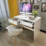 笔记本烤漆电脑桌白色宜家双人书桌简约现代家用台式办公桌写字台