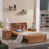厂家直销实木家具橡木单双人床现代简约环保儿童床多功能小床包邮