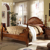 优梵艺术费加罗美式乡村复古典雕花实木大床1.5m双人床1.8米卧室