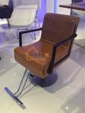 全新实木美发椅 欧式剪发椅子 发廊专业理发椅 高档理容椅木扶手