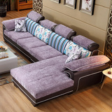 新款皮布沙发客厅组合布艺沙发功能头枕宜家住宅家具送2个方凳子